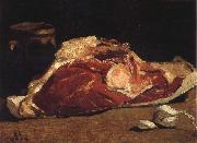 Claude Monet Still Life with Meat painting
